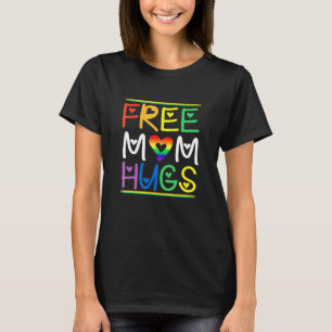 Camiseta Mãe Livre Abraça o Arco Arco-Íris Orgulho Lgbt Mês