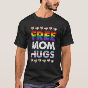 Camiseta Mãe Livre Abraça o Arco-Íris LGBTQ Orgulho gay mês