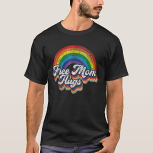 Camiseta Mãe Livre Abraça o Arco-Íris Mês do Orgulho Lgbt