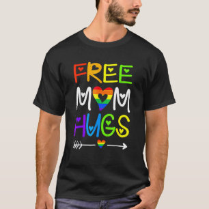 Camiseta Mãe Livre Abraça o Arco-Íris Mês do Orgulho Lgbt