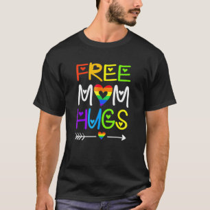 Camiseta Mãe Livre Abraça o Arco-Íris Mês do Orgulho Lgbt