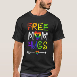Camiseta Mãe Livre Abraça o Arco-Íris Mês do Orgulho Lgbt