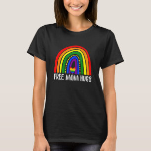 Camiseta Mãe Livre Abraça o Arco-Íris Mês do Orgulho Lgbt