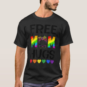 Camiseta Mãe Livre Abraça O Orgulho Arco Arco-Íris Mensal D