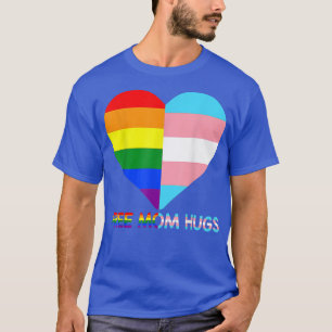 Camiseta Mãe Livre Abraça Orgulho de Bandeira do Arco-Íris 
