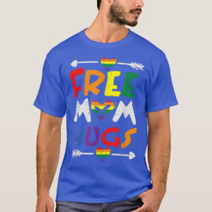 Camiseta Mãe Livre Abraça Orgulho gay do Arco-Íris Sinaliza