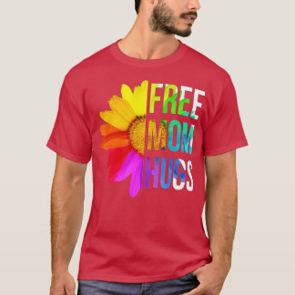 Camiseta Mãe Livre Abraça Orgulho gay LGBT Daisy Rainbow Fl