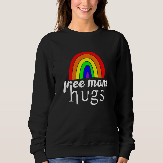 Camiseta Mãe Livre Abraça Orgulho gay Lgbtq Orud Mama Rainb (Frente)