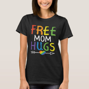 Camiseta Mãe Livre Abraça Orgulho LGBT Festival Mês Rainbow