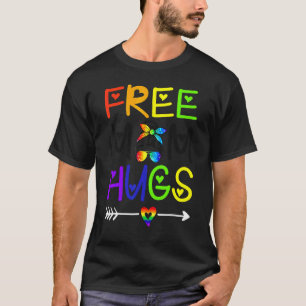 Camiseta Mãe Livre Abraça Orgulho Mágico Bun Arco-Íris Cora
