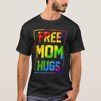 Camiseta Mãe Livre Abraça Rainbow Lgbt Flag Pride Tie Dye P