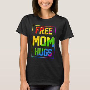 Camiseta Mãe Livre Abraça Rainbow Lgbt Flag Pride Tie Dye P