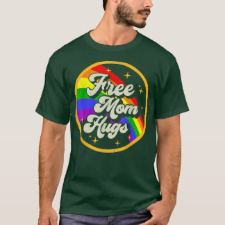 Camiseta Mãe Livre Abraça Rainbow LGBT Lésbica Gay bissexua