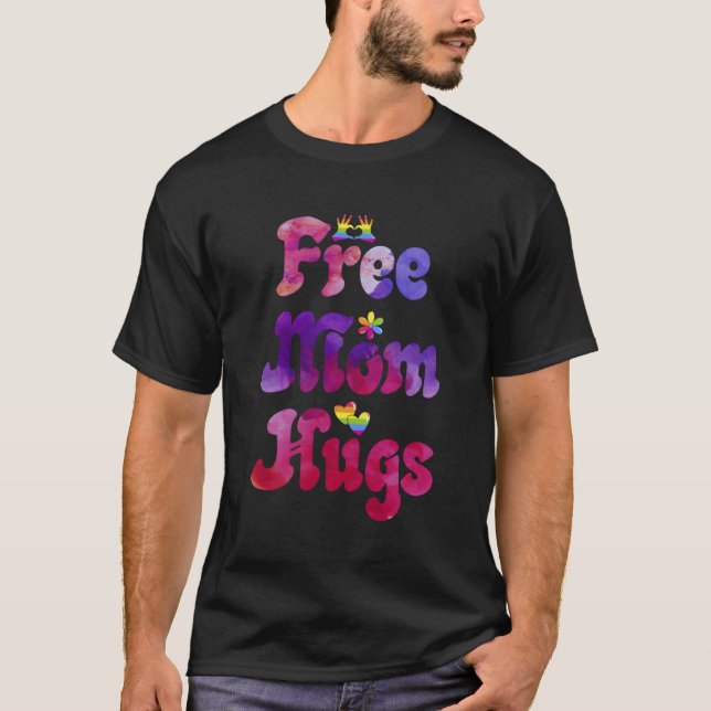 Camiseta Mãe Livre Abraçar Gay De Suporte Lgbtq Orde Rainbo (Frente)