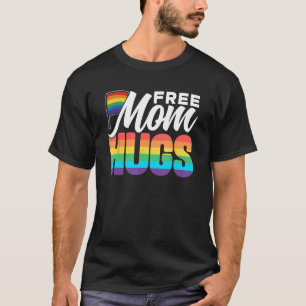 Camiseta Mãe Livre Abraçar Orgulho Arco-Íris Gay Lgbtq Orgu