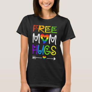 Camiseta Mãe Livre Abraçar Orgulho Arco-Íris Orgulho gay Lg
