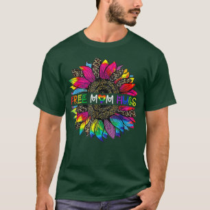Camiseta Mãe Livre De orgulho gay Abraça Sunflower