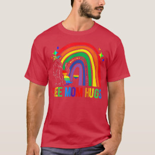 Camiseta Mãe Livre LGBT Abraça Dinossauro Re Mamasaurus All