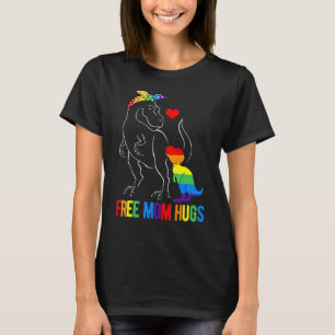 Camiseta Mãe Livre LGBT Abraça Dinossauro Rex Mamasaurus Al