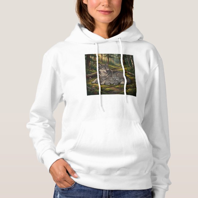 Camiseta Mãe Loba E Filhotes   (Frente)