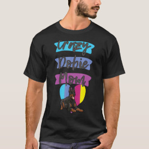 Camiseta Mãe Louca Dobie Mulheres Cachorro Engraçado Amor D