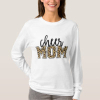Mãe Mãe Leopard Imprime Mães Orgulhosas Cheerleade