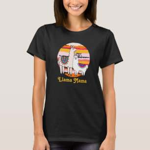 Camiseta Mãe Mãe Mãe Llama Aniversário Bela Animal Retro 1