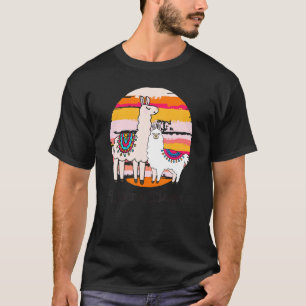 Camiseta Mãe Mãe Mãe Llama Aniversário Bela Animal Retro 1