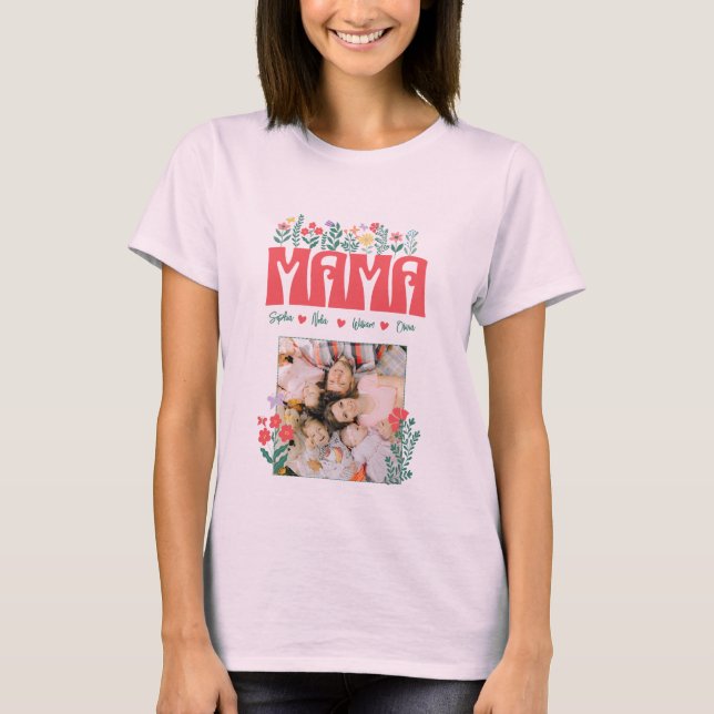 Camiseta MÃE MÃE MÃE MAMÃE MÃE MELHOR - Personalize-a (Frente)
