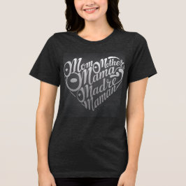 Camiseta Mãe Mãe Mamãe Carvões Pretos