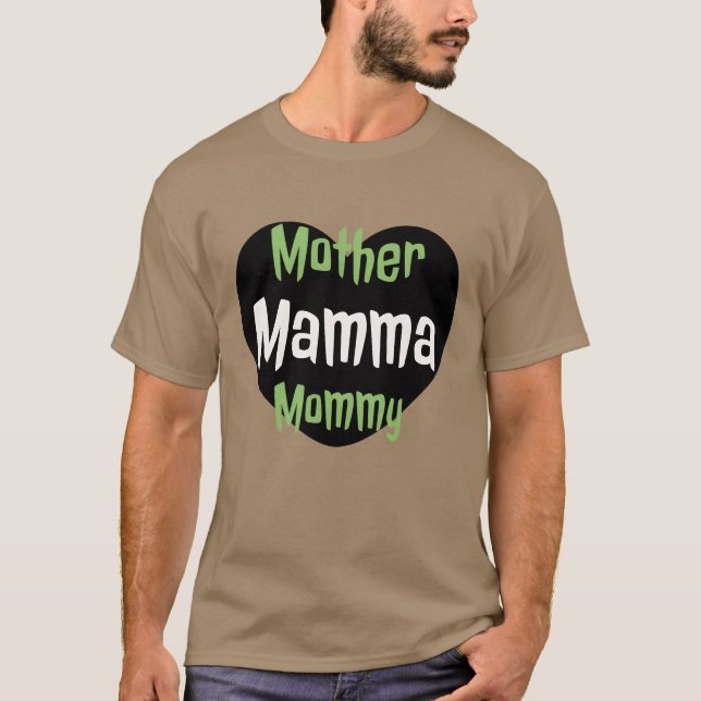 Camiseta Mãe mãe mamãe desenhou engraçado (Frente)