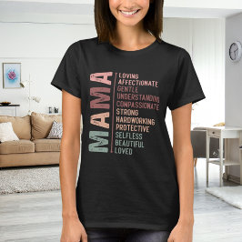 Camiseta Mãe mãe palavra arte ama preto