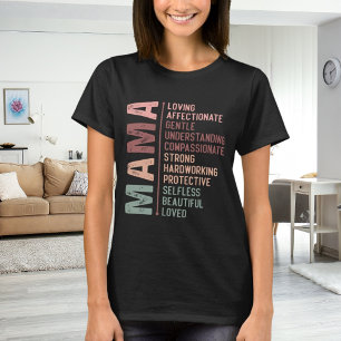 Camiseta Mãe mãe palavra arte ama preto