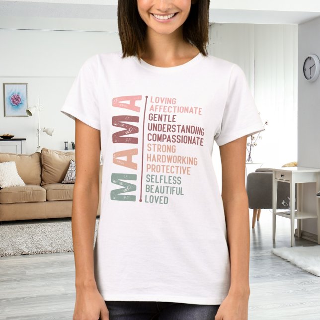 Camiseta Mãe mãe palavra arte amor (Criador carregado)