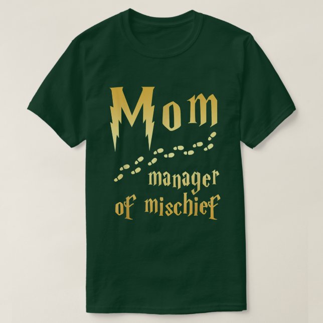 Camiseta Mãe Mágica, Gerente de Mal-Chefe (Frente do Design)