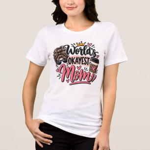 Camiseta Mãe Mais Ou Menos do Mundo Estampa de Leopardo Coq