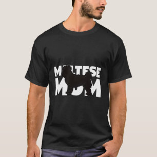 Camiseta Mãe Maltesa Cachorro Hoodie Mãe Maltesa Presente M