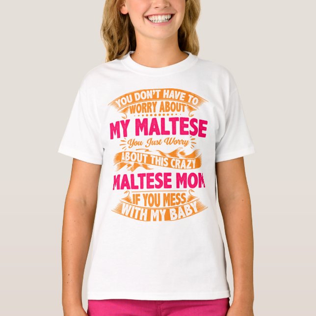 Camiseta Mãe Maltesa Louca (Frente)