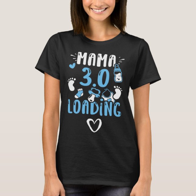 Camiseta Mãe Mama 30 Carregando Ditos De Bebê (Frente)