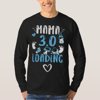 Camiseta Mãe Mama 3 0 Carregando Frases de Bebê Menino