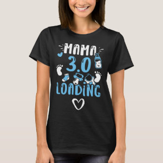Camiseta Mãe Mama 3 0 Carregando Frases de Bebê Menino