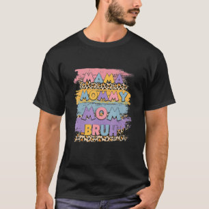 Camiseta Mãe Mamãe Bruh Leopardo Boho Feliz Dia das Mães