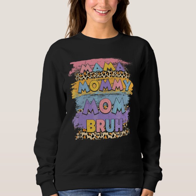 Camiseta Mãe Mamãe Bruh Leopardo Boho Feliz Dia das Mães (Frente)