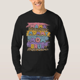 Camiseta Mãe Mamãe Bruh Leopardo Boho Feliz Dia das Mães
