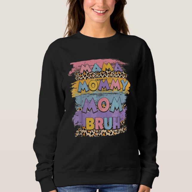 Camiseta Mãe Mamãe Bruh Leopardo Boho Feliz Dia das Mães (Frente)