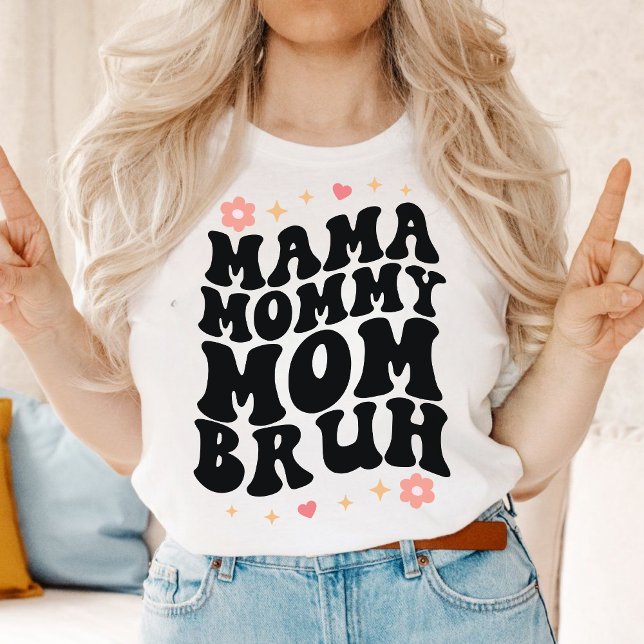 Camiseta Mãe Mamãe Mãe Bruh Retro Groovy Mãe Dia de as mães (Criador carregado)