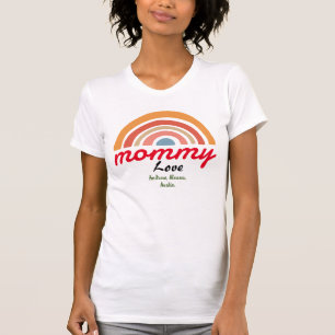 Camiseta mãe mamãe nomes de filhos personalização