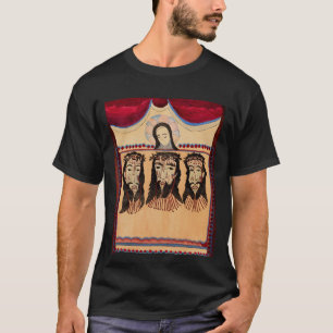Camiseta Mãe Mary Cristo Coroa Coroa Pintura