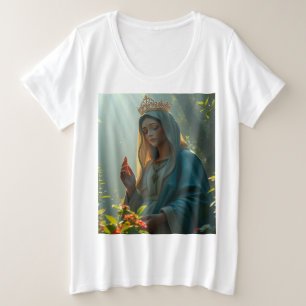 Camiseta Mãe Mary Rainha do Céu Mais Vestida de Mulher