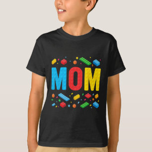 Camiseta Mãe Master Builder Construindo Tijolos Família M